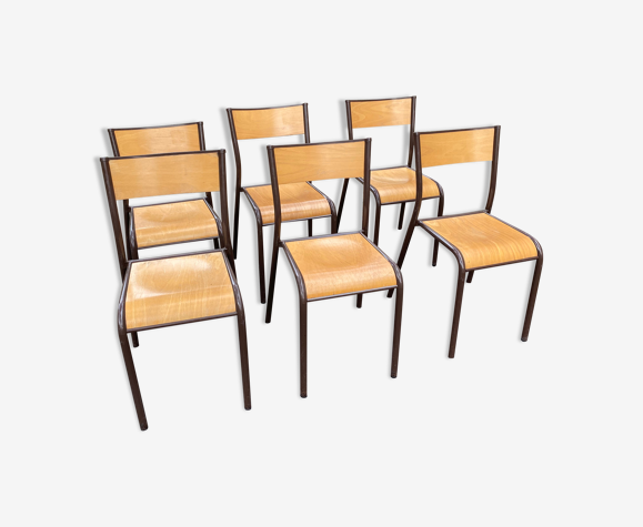 Lot de 6 chaises d’école