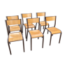 Lot de 6 chaises d’école