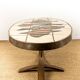 Table basse Française, Acier Chromé et Céramique par Barrois Vallauris 1960