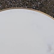 Vintage side table from the 60s, blackened wooden tripod base, white formica top
