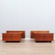 Pair of Stildomus walnut bedside tables with wheels 1970s