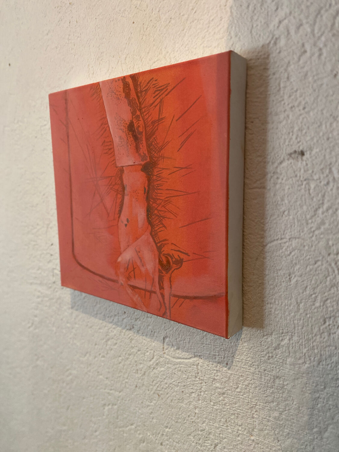 Poulpe huile sur toile
