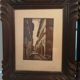 Two engravings signed and autographed by the hand of OLIÉ Fernand