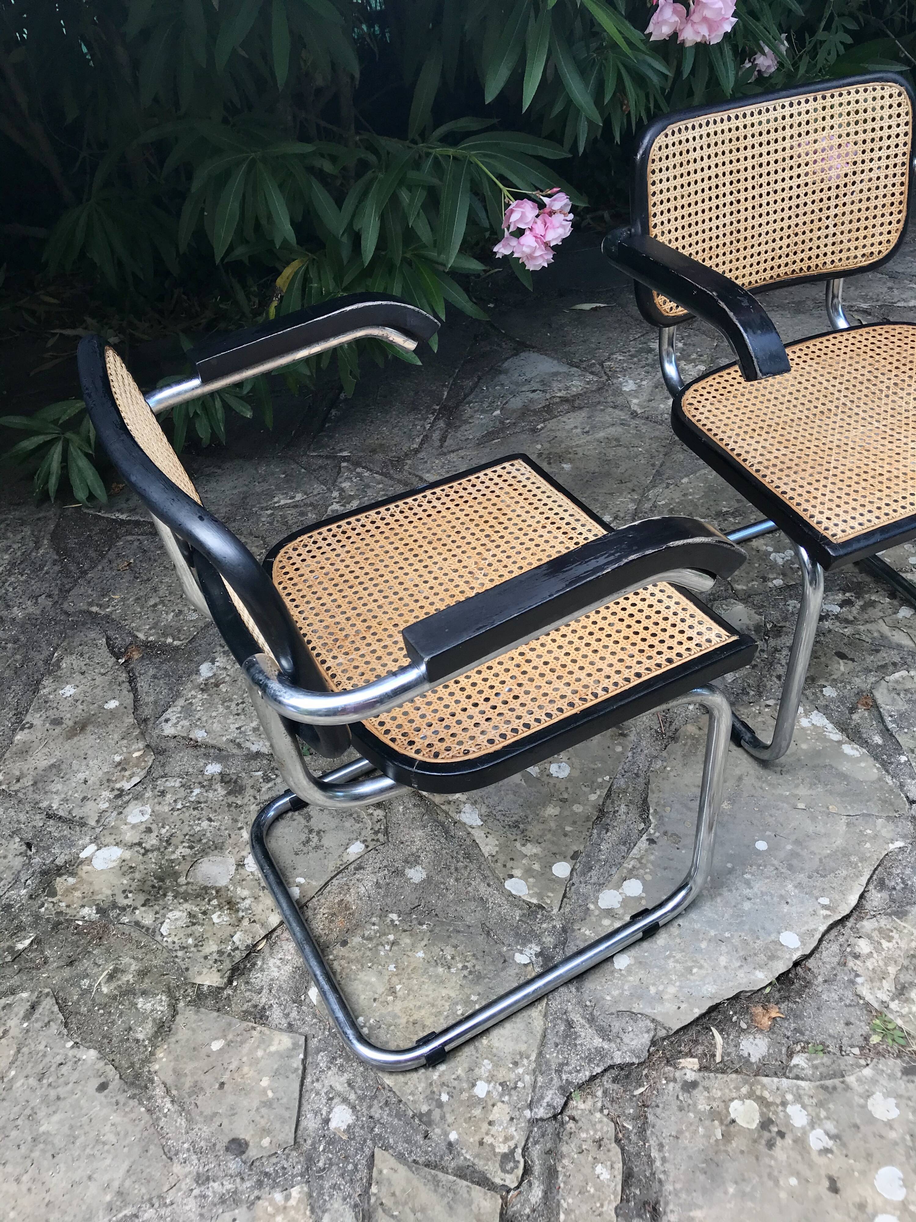 Pair of armchairs B64 Marcel Breuer