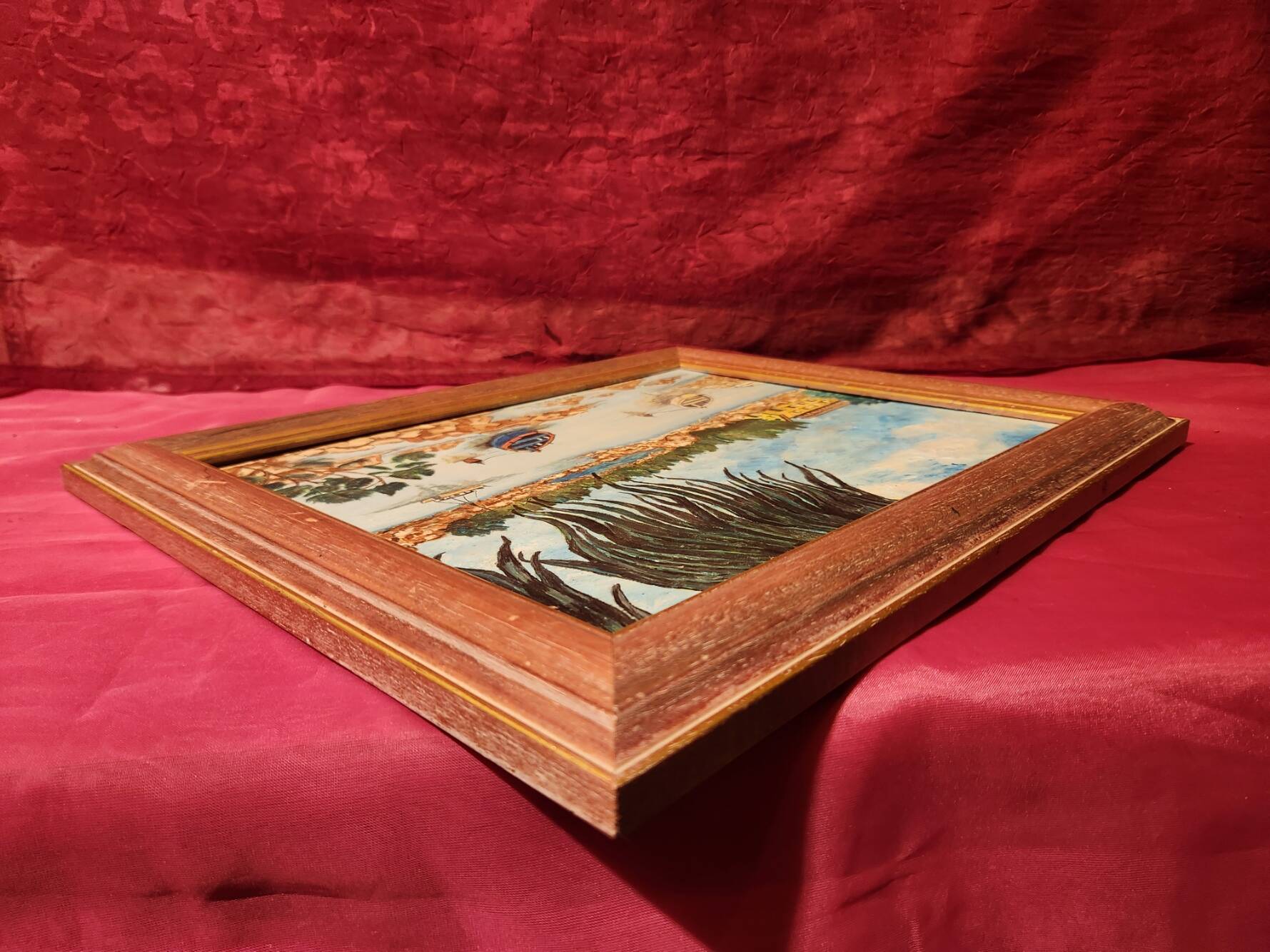 Tableau Saint Florent Corse signé JPS Oscar