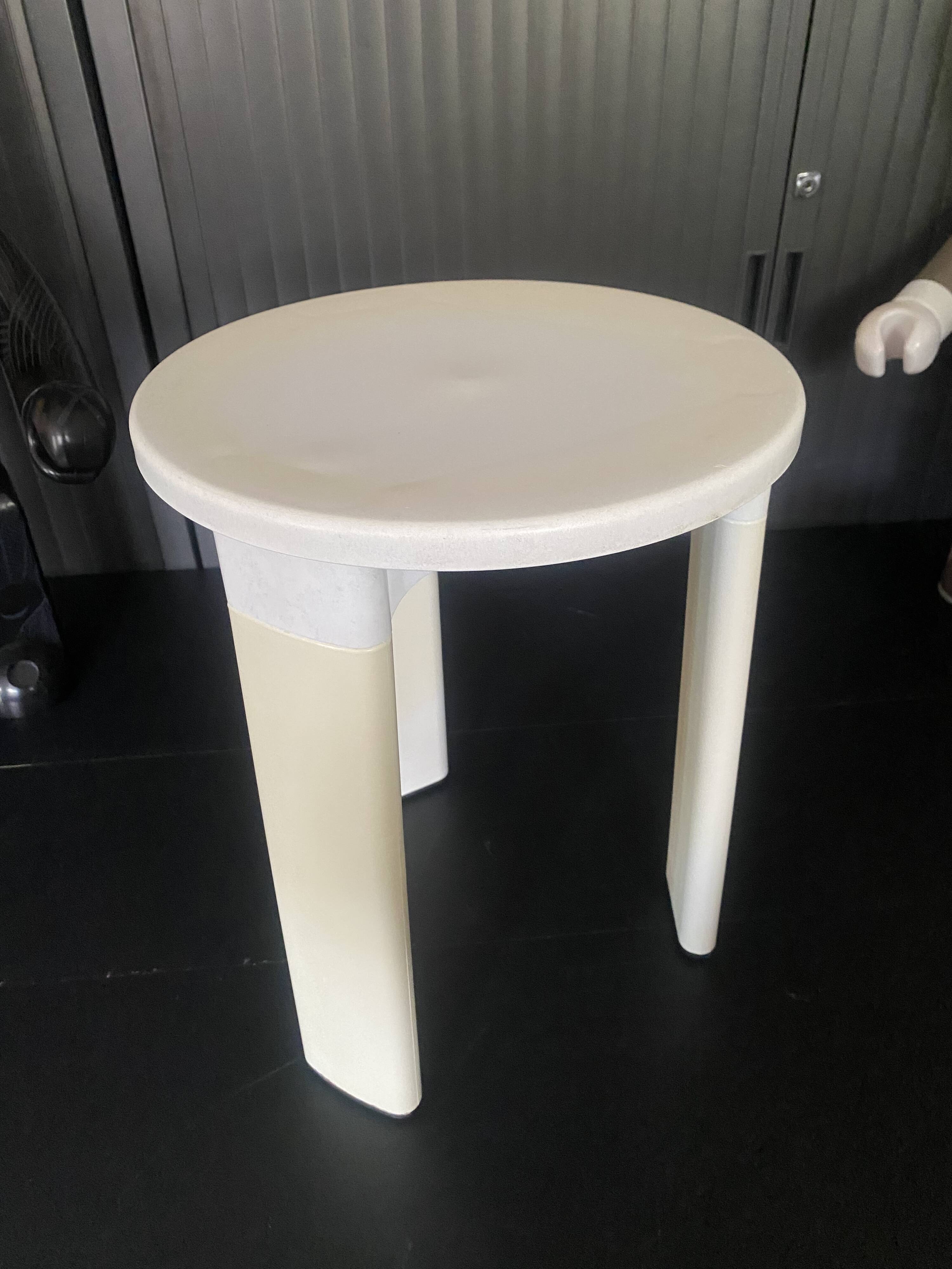 Tabouret tatay blanc vintage années 70