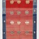 5x10 Blue and Red Vintage Kilim Rug, Handwoven Wool Area Rug, 149x291Cm
