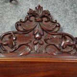 19th-century carved mahogany mirror – Leaf decoration – Napoleonic III period