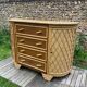 Vintage rattan and oak sideboard 1960-70