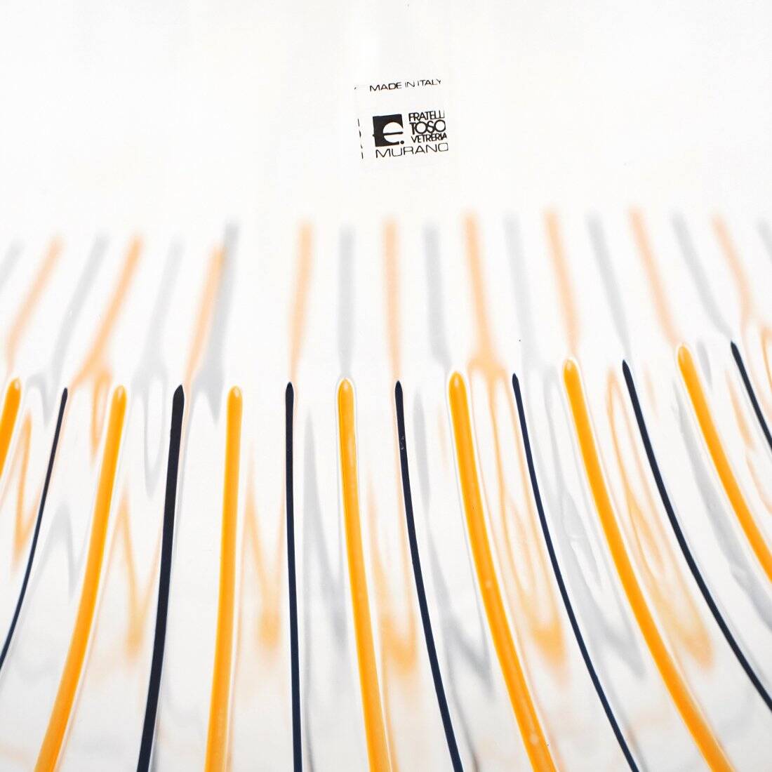 Transparent striped vase by Rosanna Toso for Fratelli Toso, 1970s.