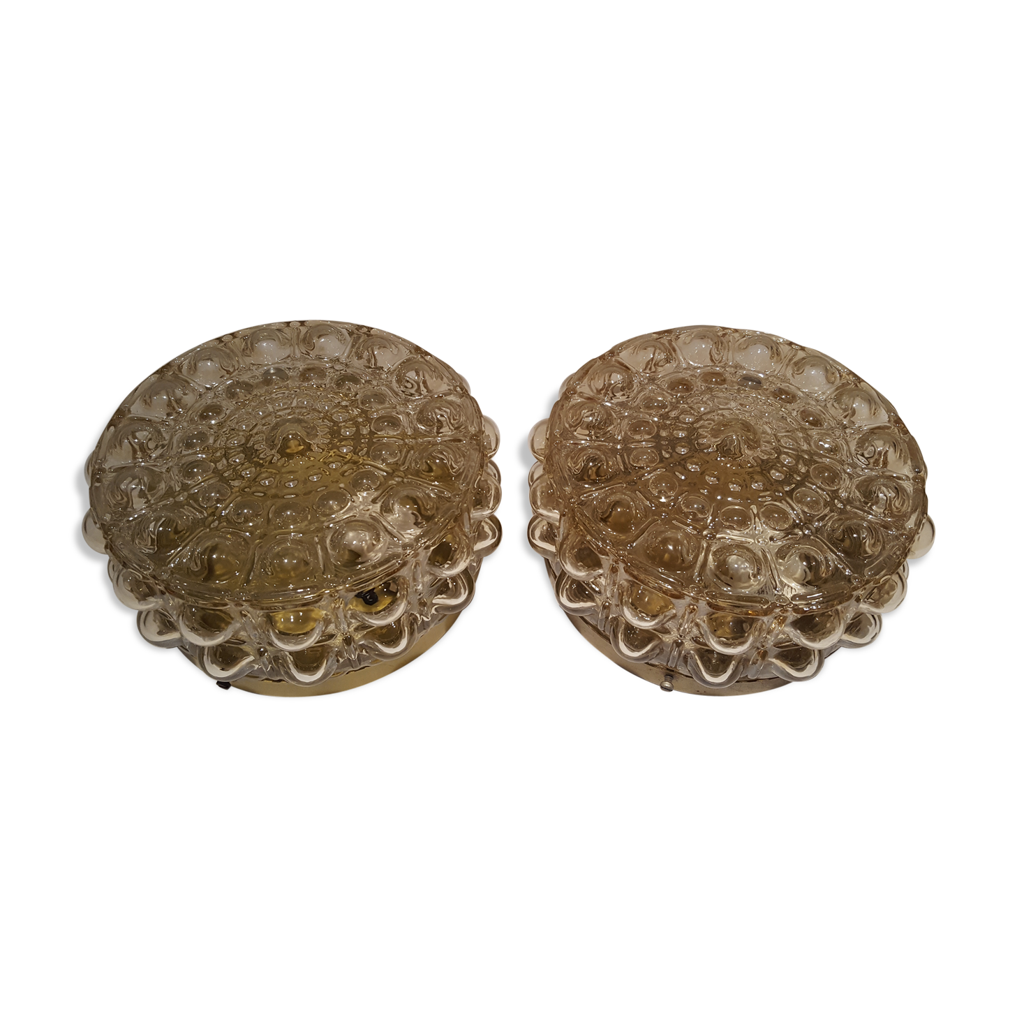 Pair of ceiling bubble Glashütte Limburg