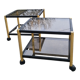 Coffee table golden black and Erard smoked glass
