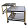 Coffee table golden black and Erard smoked glass