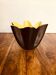 Handkerchief vase signed Elchinger. 1950s black and yellow.