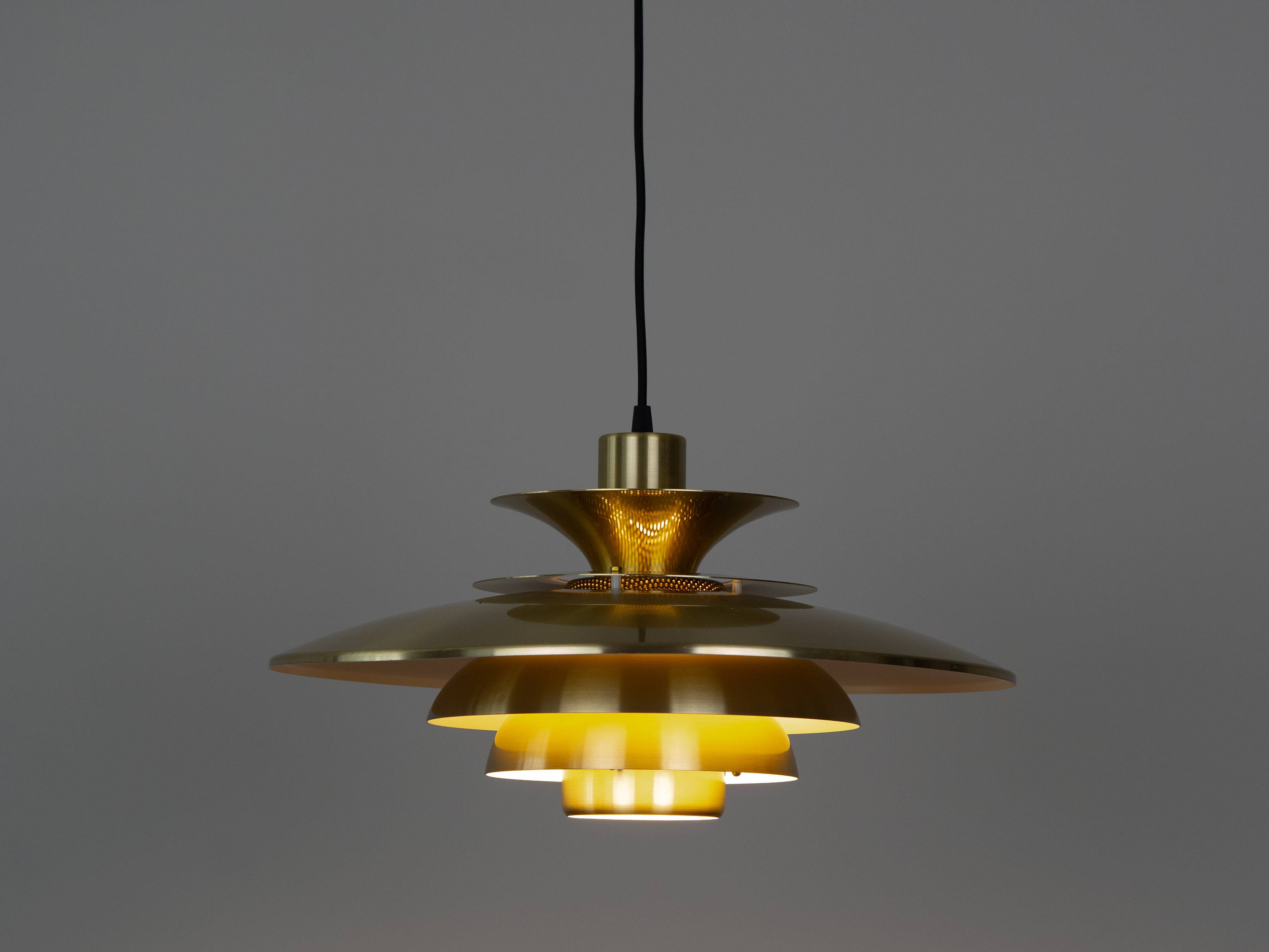 Danish vintage pendant lamp Verona by Kurt Wiborg, Jeka, 1980s
