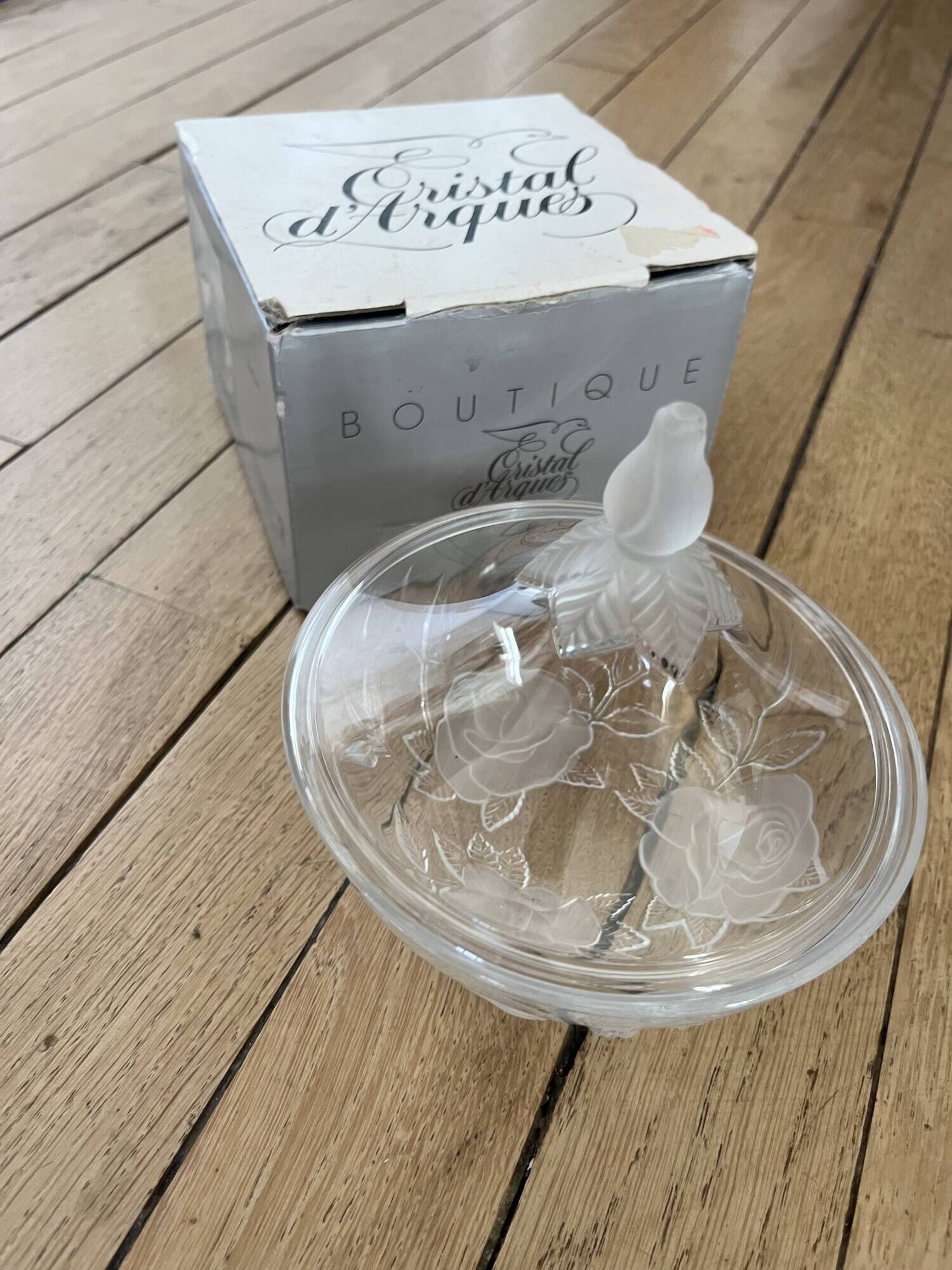 Crystal sugar bowl