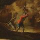 Ancient table, influence of Marco Ricci, winter landscape '700