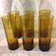 Lot of amber glasses