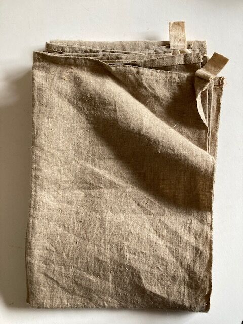 Pair of cloths in raw linen bise fabric XXL
