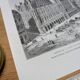 Brussels City Hall, Belgium, printed illustration from 1878.