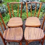 4 bistro chairs 20/30s sitting slatted
