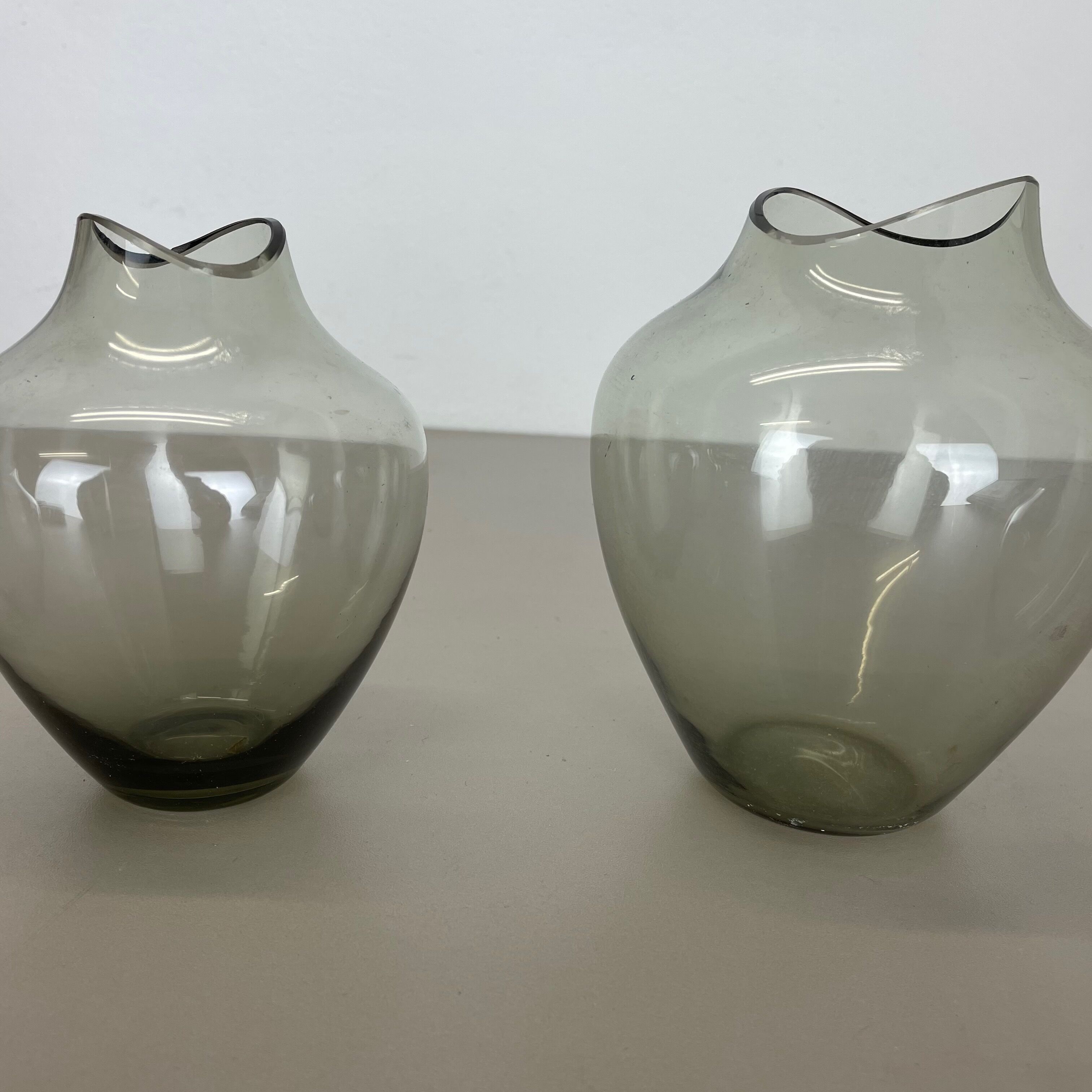 vintage 60s Set of 4 Turmalin Vases in Wilhelm Wagenfeld STYLE | Germany BAUHAUS