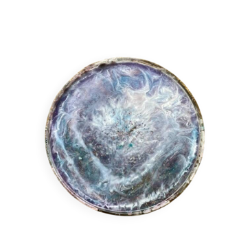 Vintage resin glitter plate