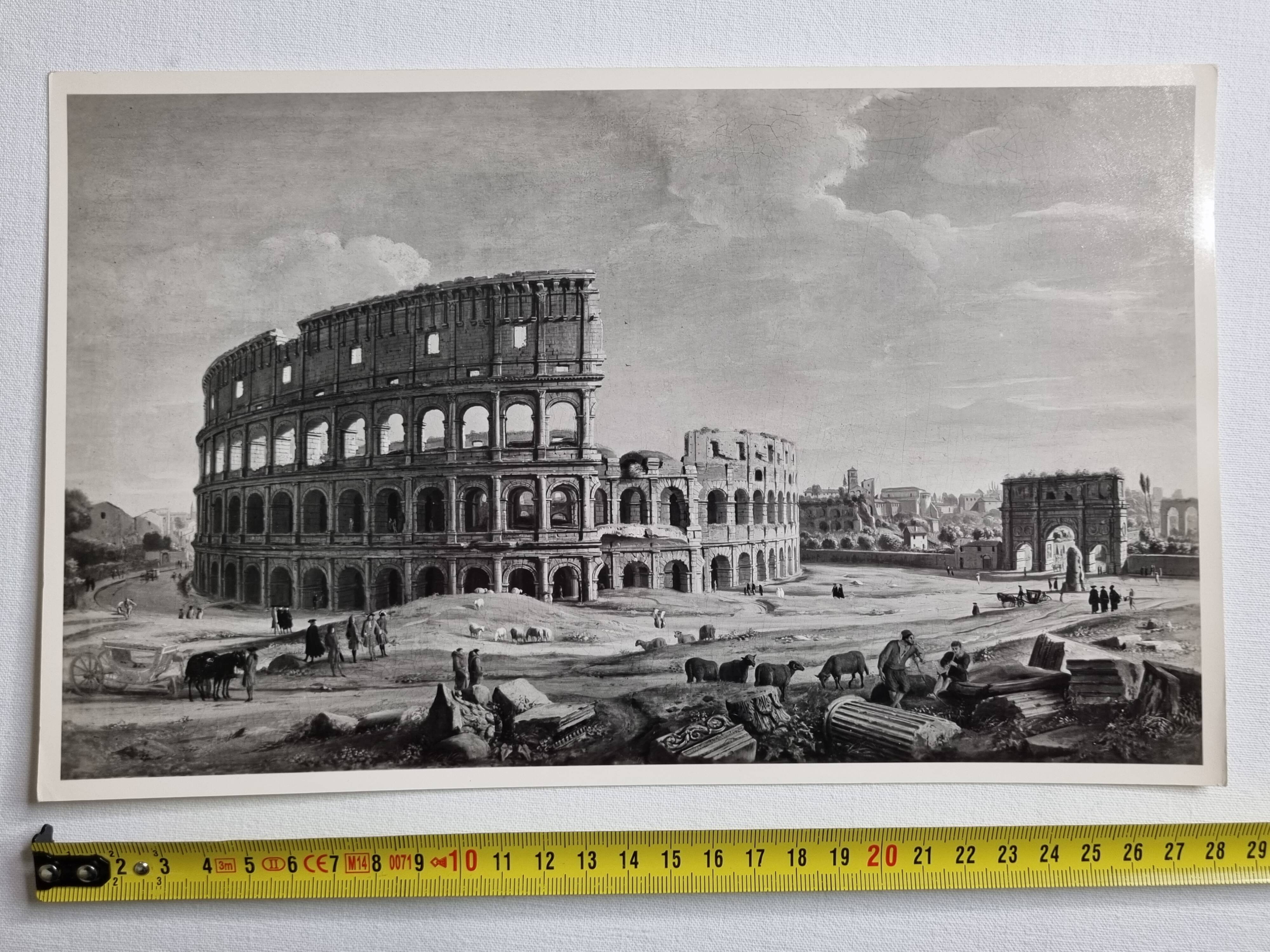 Art photography after Gaspar Van Wittel, "The Coliseum", 60s-70s