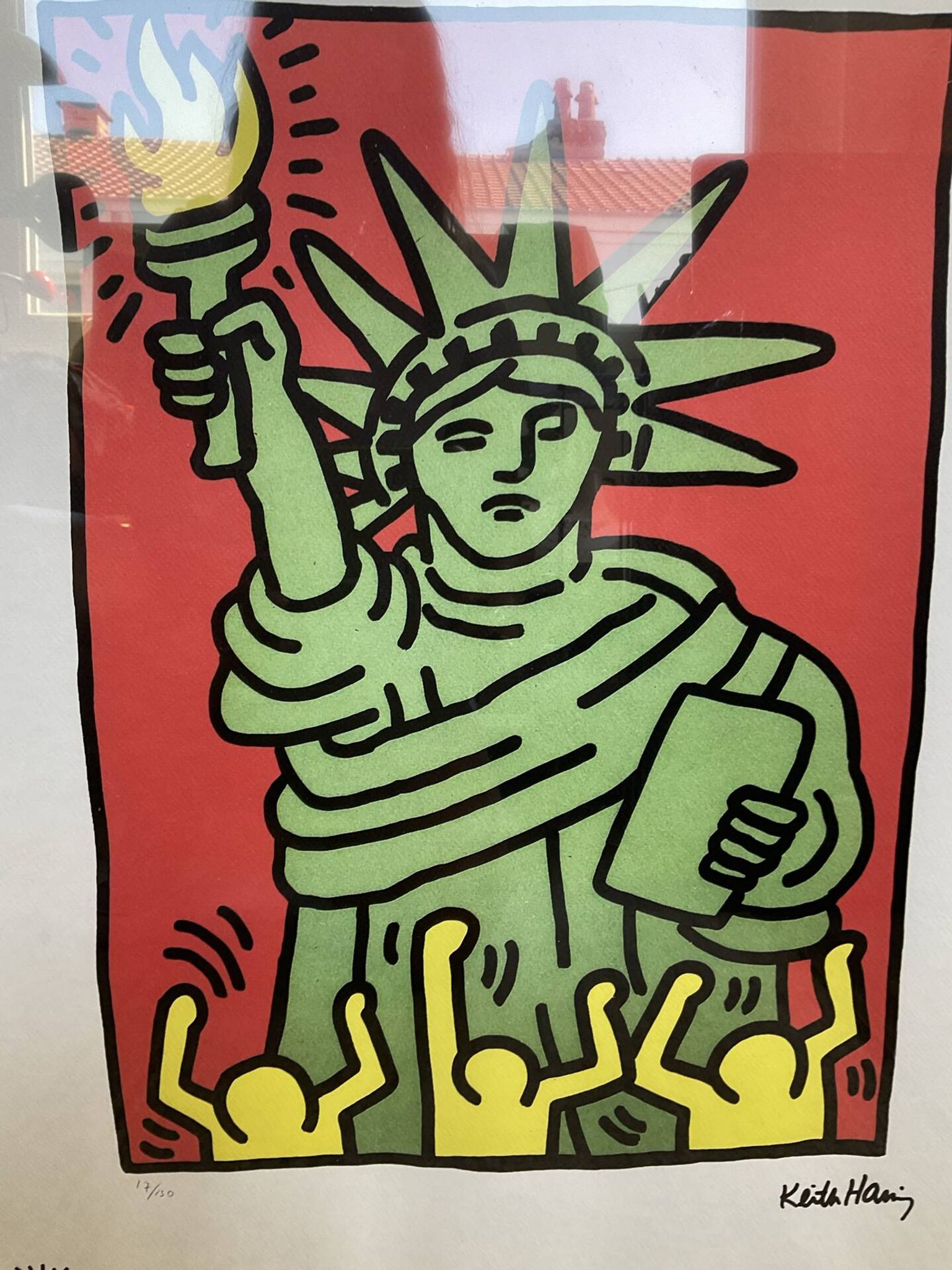 Keith haring sérigraphie « statue of liberty » numérotée et certificat
