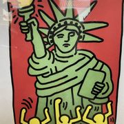 Keith haring sérigraphie « statue of liberty » numérotée et certificat