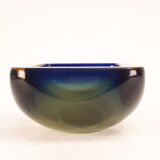 Empty-pocket ashtray glass Murano Sommerso vintage design 1960 1970