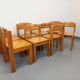 Set of 8 vintage Scandinavian chairs by Ilmari Tapiovaara for Asko in pine