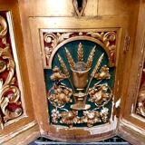 Superb early 19th century church tabernacle in gilded stuccoed wood