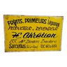 Ancienne pancarte de maraicher - publicité ancienne - tôle ancienne