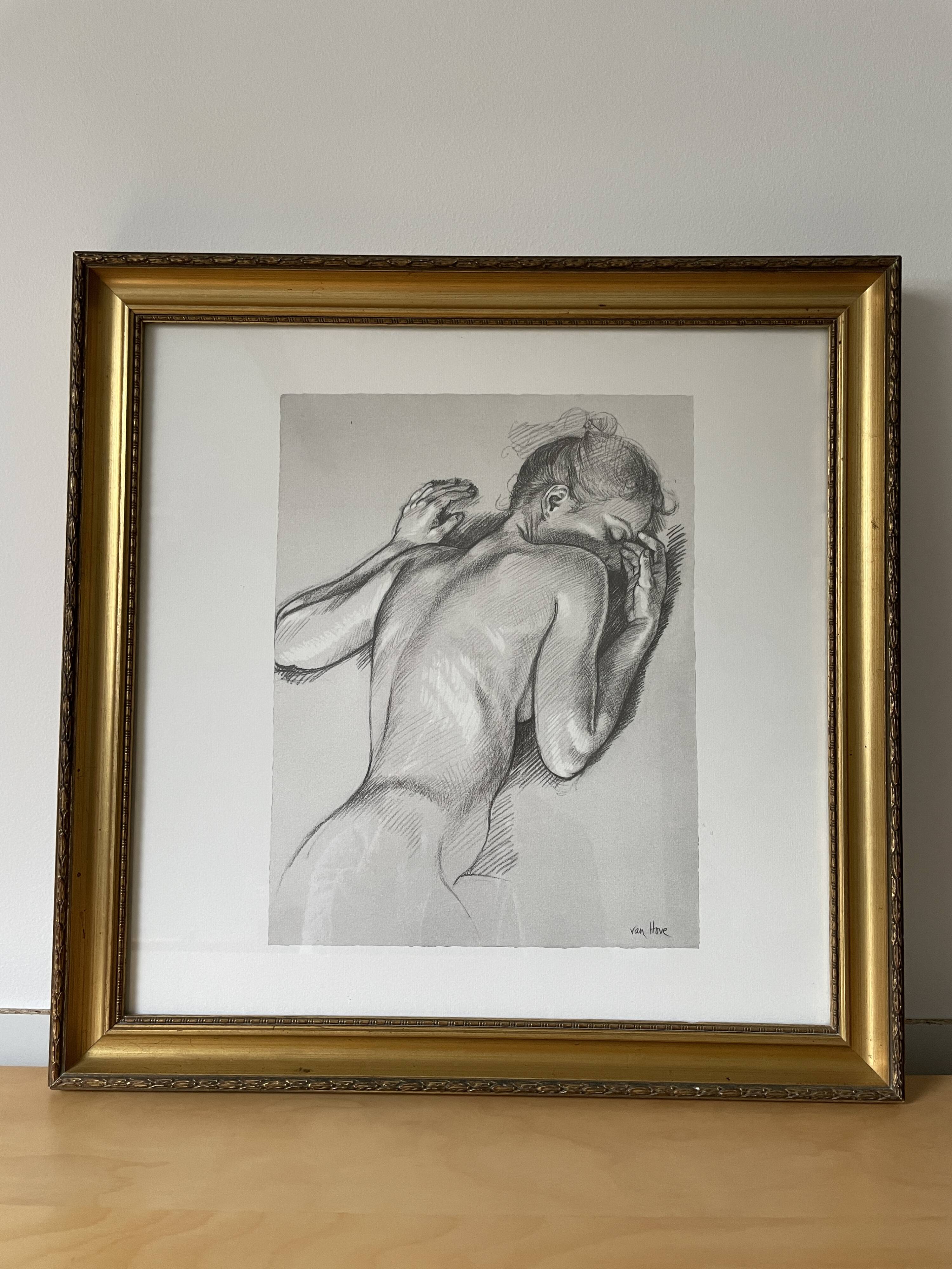 Old frame reproduction drawing Francine Van Hove