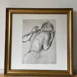 Old frame reproduction drawing Francine Van Hove