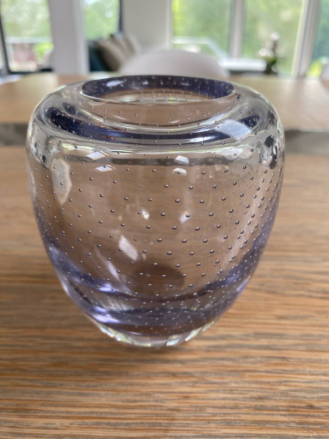 Bubble glass vase Val Saint Lambert