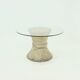 Bamboo and Glass Round Dining Table Attributed to McGuire, USA 1970s