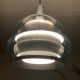 Doria metal and bluish glass hanging lamp