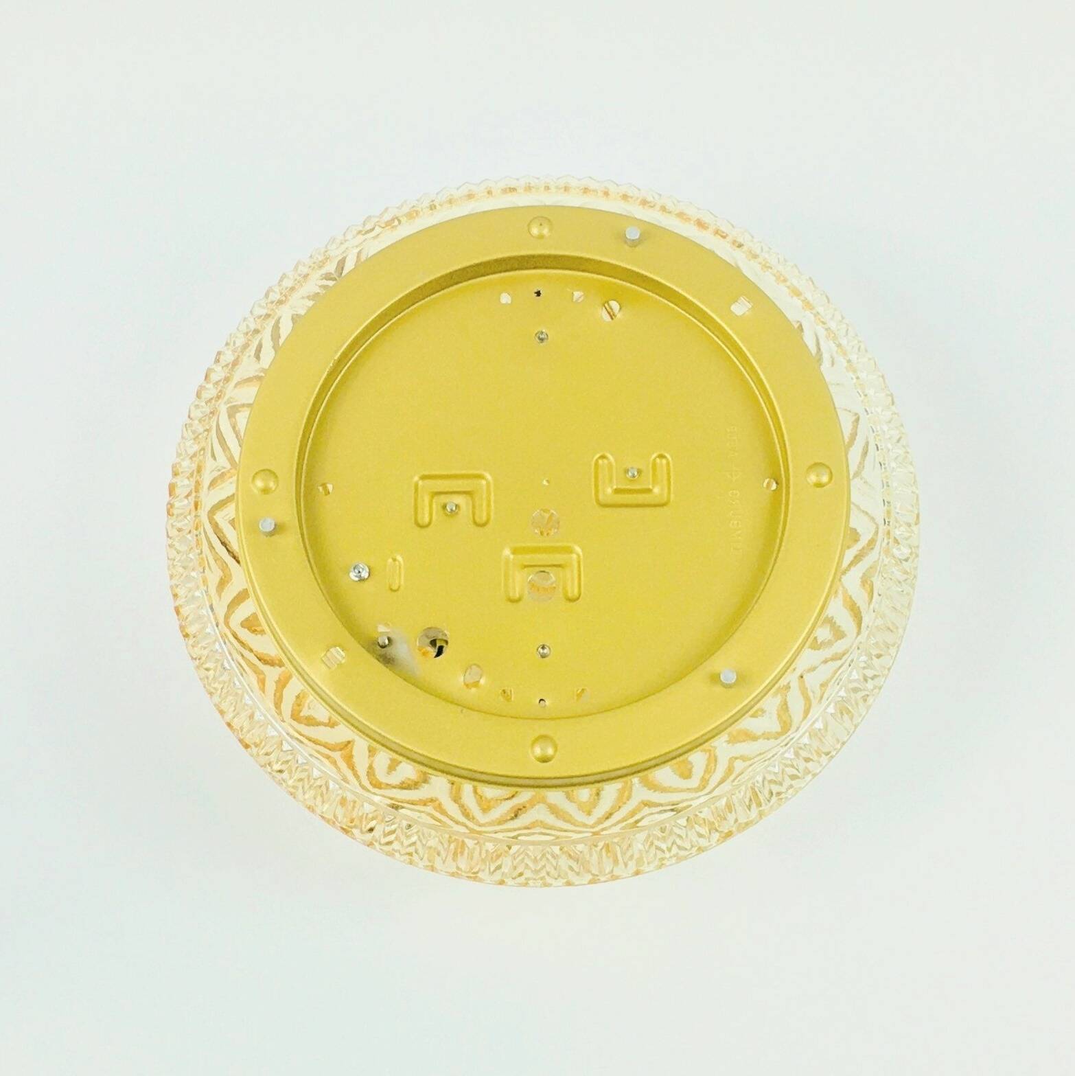 Mid-Century/Art Deco Geometric Amber Glass Ceiling Light - Limburg, 1970s