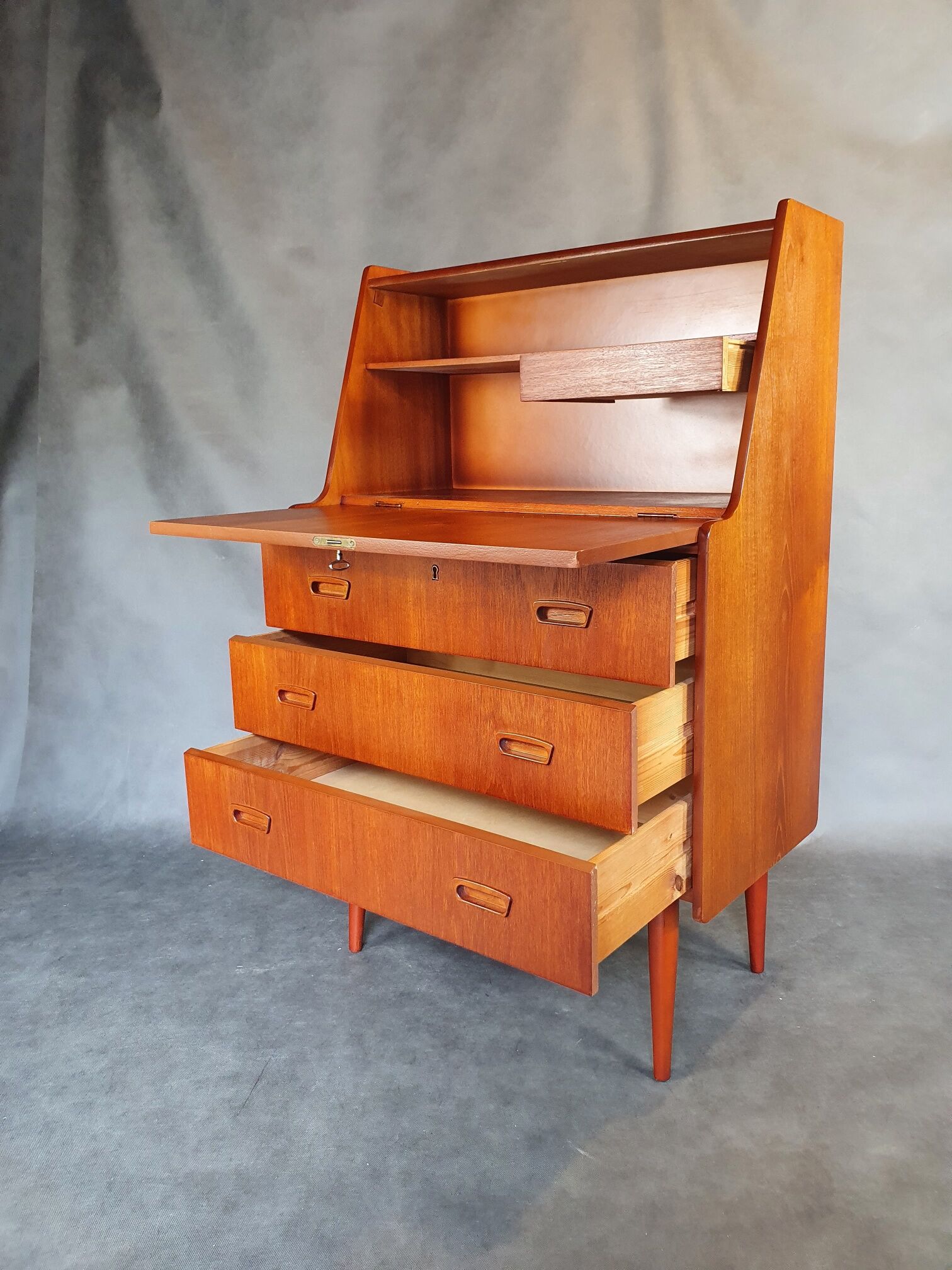 Norwegian vintage teak writing desk, 1960