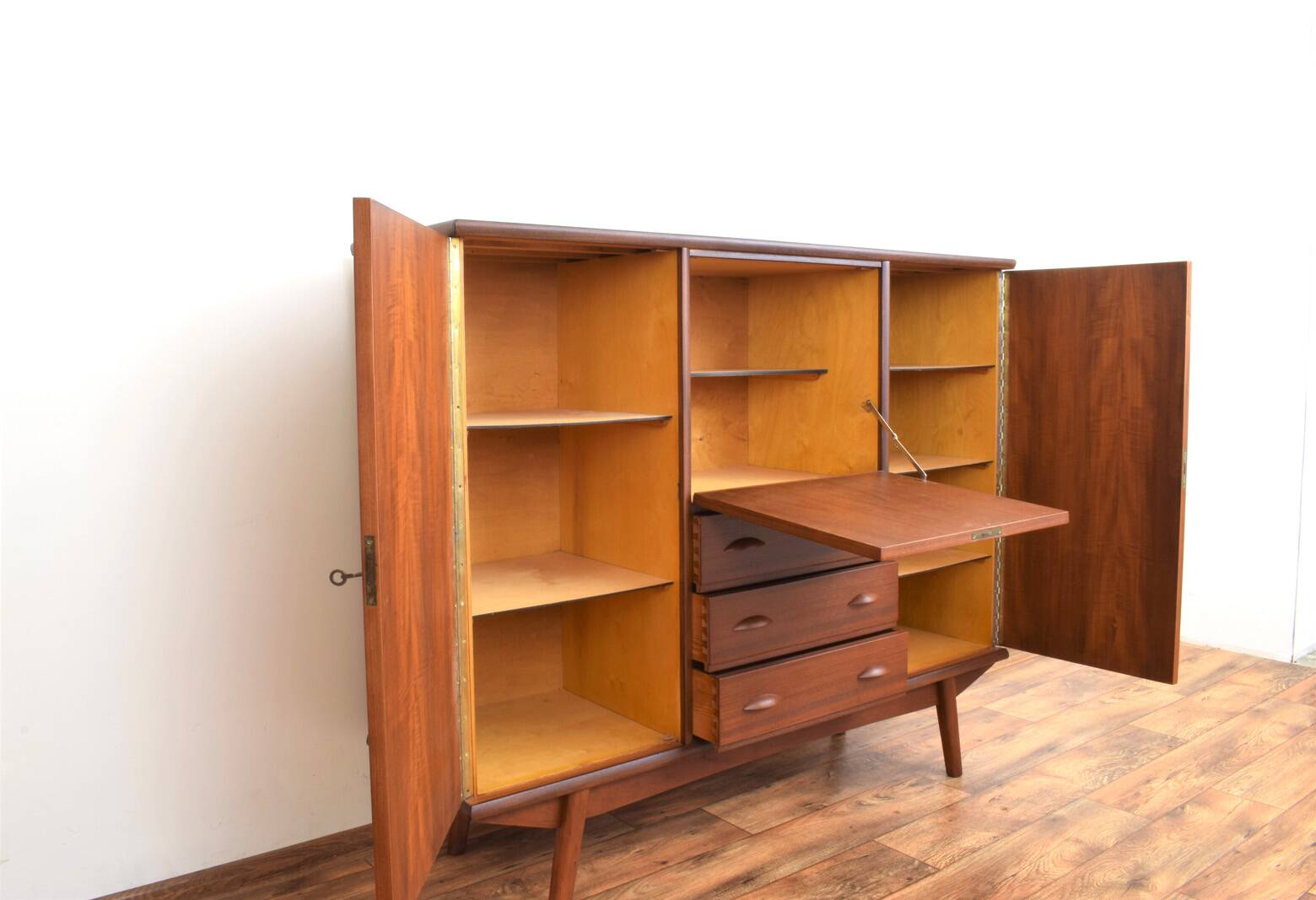 Mid-Century Danish Teak Highboard, 1960s.
