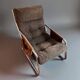 Pixi armchair by Gillis Lundgren for IKEA in chrome and brown velvet, 1974