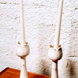 Pair of tulip candlesticks
