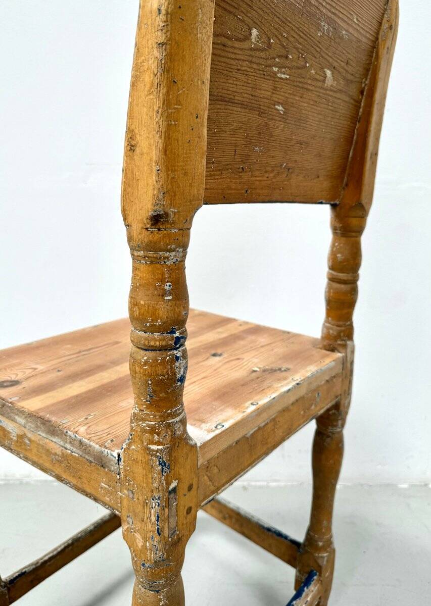 Antique 18th century Swedish Gustavian pine chair