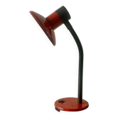 Vintage red and black metal desk lamp