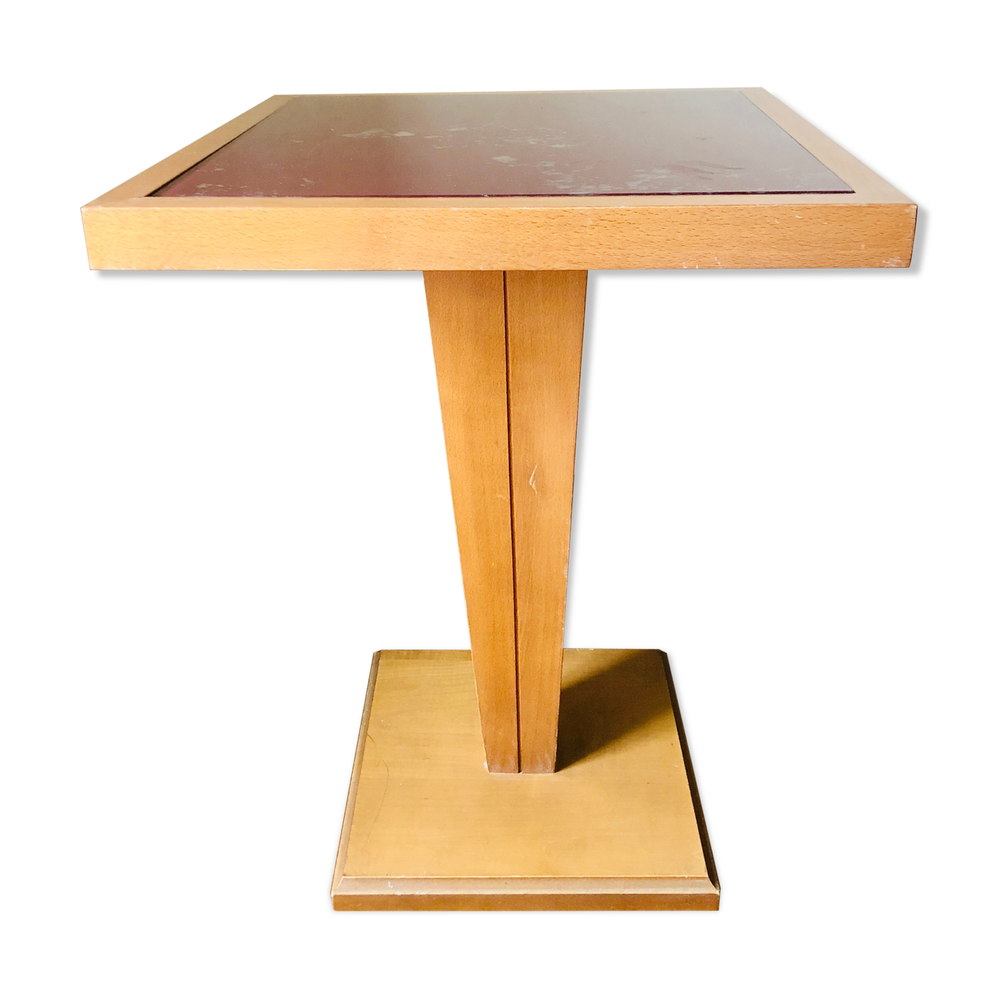 Guéridon verre et bois 1940