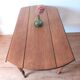 Table ronde à rabats en chêne