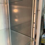 White enamelled metal design showcase. Period 1960