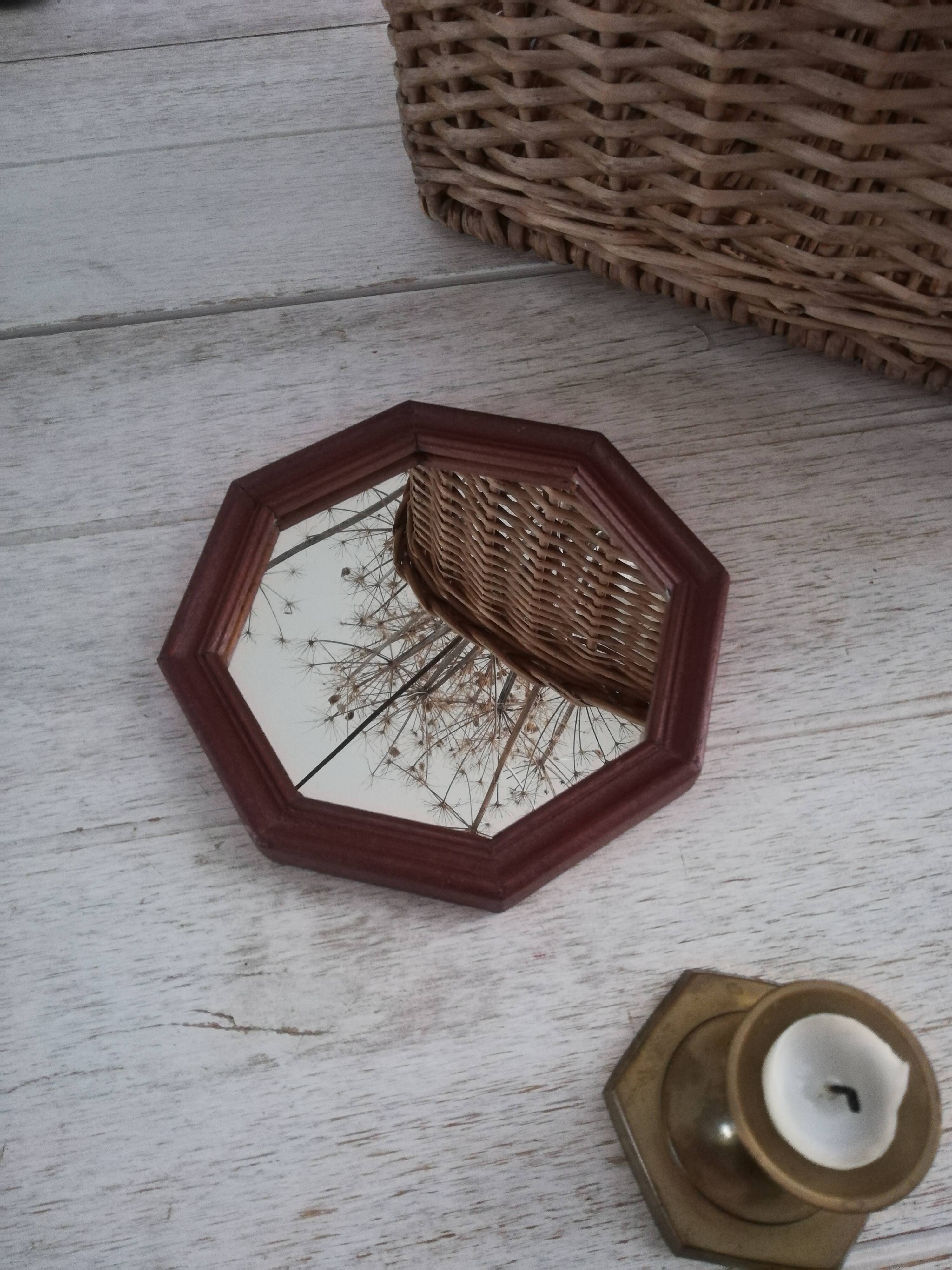 Vintage octagonal mirror